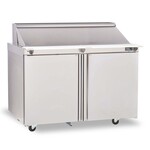 Delfield 4448NP-18M 48.13'' 2 Door Counter Height Mega Top Refrigerated Sandwich / Salad Prep Table