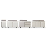 Delfield 4460NP-12M 60.13'' 2 Door Counter Height Mega Top Refrigerated Sandwich / Salad Prep Table