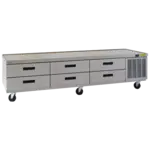 Delfield F2999CP 99.25" 6 Drawer Refrigerated Chef Base with Marine Edge Top - 115 Volts