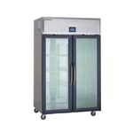 Delfield GAR2P-G 55.22'' 46 cu. ft. Top Mounted 2 Section Glass Door Reach-In Refrigerator
