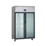 Delfield GAR2P-G 55.22'' 46 cu. ft. Top Mounted 2 Section Glass Door Reach-In Refrigerator