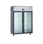 Delfield GARPT2P-GH 55.22'' 50.0 cu. ft. 2 Section Glass Half Door Pass-Thru Refrigerator