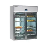 Delfield GARRI2P-G 66" Top Mounted 2 Section Roll-in Refrigerator with 2 Left/Right Glass Doors - 76.5 cu. ft.