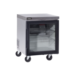 Delfield GUR24P-G 24'' 1 Section Undercounter Refrigerator with 1 Right Hinged Glass Door and Front Breathing Compressor
