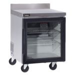 Delfield GUR27BP-G 27'' 1 Door Counter Height Worktop Refrigerator with Side / Rear Breathing Compressor - 4.8 cu. ft.