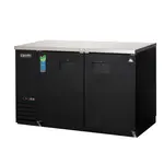 Everest Refrigeration EBB48 Black 2 Solid Door Refrigerated Back Bar Storage Cabinet, 115 Volts