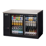 Everest Refrigeration EBB48G-SD Black 2 Glass Door Refrigerated Back Bar Storage Cabinet, 115 Volts