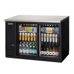 Everest Refrigeration EBB48G-SD Black 2 Glass Door Refrigerated Back Bar Storage Cabinet, 115 Volts