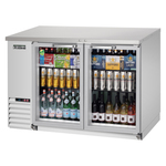 Everest Refrigeration EBB48G-SS Silver 2 Glass Door Refrigerated Back Bar Storage Cabinet, 115 Volts
