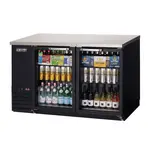 Everest Refrigeration EBB59G Black 2 Glass Door Refrigerated Back Bar Storage Cabinet, 115 Volts