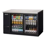 Everest Refrigeration EBB59G-SD Black 2 Glass Door Refrigerated Back Bar Storage Cabinet, 115 Volts