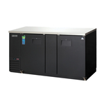 Everest Refrigeration EBB69-24 Black 2 Solid Door Refrigerated Back Bar Storage Cabinet, 115 Volts
