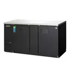 Everest Refrigeration EBB69 Black 2 Solid Door Refrigerated Back Bar Storage Cabinet, 115 Volts