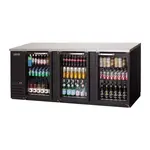 Everest Refrigeration EBB90G-24 Black 3 Glass Door Refrigerated Back Bar Storage Cabinet, 115 Volts
