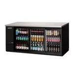Everest Refrigeration EBB90G-SD Black 3 Glass Door Refrigerated Back Bar Storage Cabinet, 115 Volts