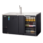 Everest Refrigeration EBD3-BBG 1 Tap 1/2 and 1/4 Barrel Draft Beer Cooler - Black, 2 Kegs Capacity, 115 Volts