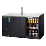 Everest Refrigeration EBD3-BBG-24 1 Tap 1/2 and 1/4 Barrel Draft Beer Cooler - Black, 2 Kegs Capacity, 115 Volts