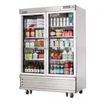 Everest Refrigeration EBGR2 54.13'' 47.33 cu. ft. Bottom Mounted 2 Section Glass Door Reach-In Refrigerator