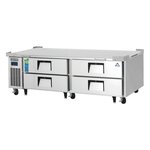 Everest Refrigeration ECB72D4 72.38" 4 Drawer Refrigerated Chef Base with Marine Edge Top - 115 Volts