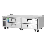 Everest Refrigeration ECB72D4 72.38" 4 Drawer Refrigerated Chef Base with Marine Edge Top - 115 Volts