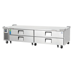 Everest Refrigeration ECB96D4 95.5" 4 Drawer Refrigerated Chef Base with Marine Edge Top - 115 Volts