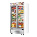 Everest Refrigeration EMGF36 41'' 36.0 cu. ft. 2 Section White Glass Door Merchandiser Freezer