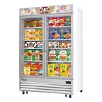 Everest Refrigeration EMGF48 54.75'' 48.0 cu. ft. 2 Section White Glass Door Merchandiser Freezer