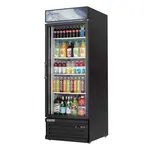 Everest Refrigeration EMGR24B 28.38'' Black 1 Section Swing Refrigerated Glass Door Merchandiser