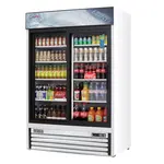 Everest Refrigeration EMGR48 53.13'' White 2 Section Sliding Refrigerated Glass Door Merchandiser