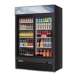 Everest Refrigeration EMGR48B 53.13'' Black 2 Section Sliding Refrigerated Glass Door Merchandiser