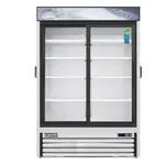 Everest Refrigeration EMGR48C 53.13'' White 2 Section Sliding Refrigerated Glass Door Merchandiser