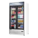 Everest Refrigeration EMSGR33 39.38'' White 2 Section Swing Refrigerated Glass Door Merchandiser