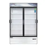 Everest Refrigeration EMSGR48C 53.13'' White 2 Section Swing Refrigerated Glass Door Merchandiser