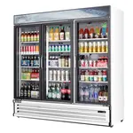 Everest Refrigeration EMSGR69 72.88'' White 3 Section Swing Refrigerated Glass Door Merchandiser