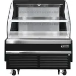 Everest Refrigeration EOMH-48-B-35-T 48.00'' Black Horizontal Air Curtain Open Display Merchandiser with 1 Shef