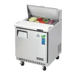 Everest Refrigeration EPBNR1 27.75'' 1 Door Counter Height Refrigerated Sandwich / Salad Prep Table with Standard Top