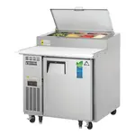 Everest Refrigeration EPPR1 35.63'' 1 Door Counter Height Refrigerated Pizza Prep Table