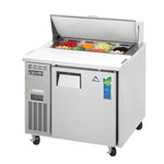 Everest Refrigeration EPR1-24 35.63'' 1 Door Counter Height Refrigerated Sandwich / Salad Prep Table with Standard Top