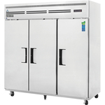 Everest Refrigeration ESF3 74.75'' 71.0 cu. ft. Top Mounted 3 Section Solid Door Reach-In Freezer