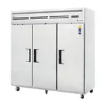 Everest Refrigeration ESF3 74.75'' 71.0 cu. ft. Top Mounted 3 Section Solid Door Reach-In Freezer