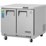 Everest Refrigeration ETBSF2 35.63'' 2 Section Undercounter Freezer with 2 Left/Right Hinged Solid Doors and Front Breathing Compressor
