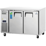 Everest Refrigeration ETF2-24 47.5'' 2 Section Undercounter Freezer with 2 Left/Right Hinged Solid Doors and Front Breathing Compressor