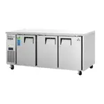 Everest Refrigeration ETR3 71.13'' 3 Section Undercounter Refrigerator with 3 Left/Right Hinged Solid Doors and Side / Rear Breathing Compressor