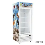 Excellence GDF-13 26.5'' 12.0 cu. ft. Bottom Mounted 1 Section Glass Door Reach-In Freezer