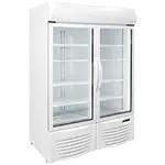 Excellence GDF-43 46.5'' 37.1 cu. ft. Bottom Mounted 2 Section Glass Door Reach-In Freezer