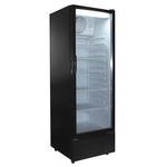 Excellence GDR-5HC 20'' Black 1 Section Swing Refrigerated Glass Door Merchandiser