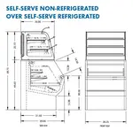 Federal Industries CD3628/RSS3SC Specialty Display Hybrid Merchandiser Refrigerated Self-Serve Bottom With Non-Refrigerated Service Top