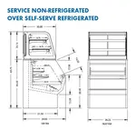 Federal Industries CD3628/RSS3SC Specialty Display Hybrid Merchandiser Refrigerated Self-Serve Bottom With Non-Refrigerated Service Top