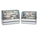 Federal Industries CGR3642 36'' Curved Glass Silver Refrigerated Bakery Display Case with 2 Shelves