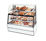 Federal Industries CGR3660DZH Curved Glass Horizontal Dual Zone Bakery Case Refrigerated Bottom Non-Refrigerated Top